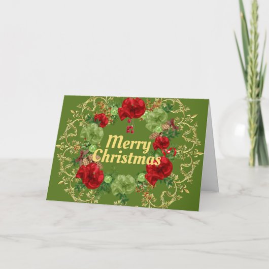 Vakantiegrens met gouden rand kaart (Voorkant)