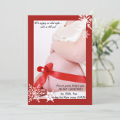 Vakantiegrens rode (verticale) fotokaart feestdagenkaart (Staand voorkant)