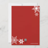 Vakantiegrens rode (verticale) fotokaart feestdagenkaart (Achterkant)