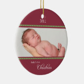 Vakantiegrens Stippen Ornament wine/green (Rechts)