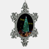 Vakantiegrens Tin Sneeuwvlok Ornament (Links)