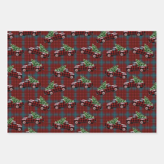 Vakantiegrens vrachtwagens inpakpapier vel (Voorkant 3)