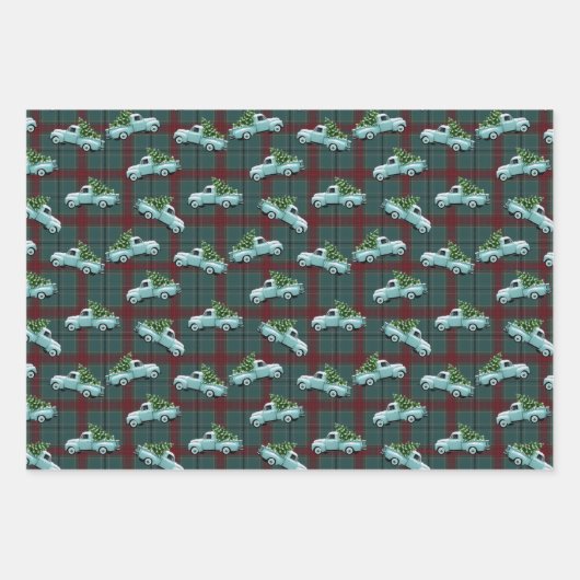 Vakantiegrens  vrachtwagens inpakpapier vel (Voorkant)