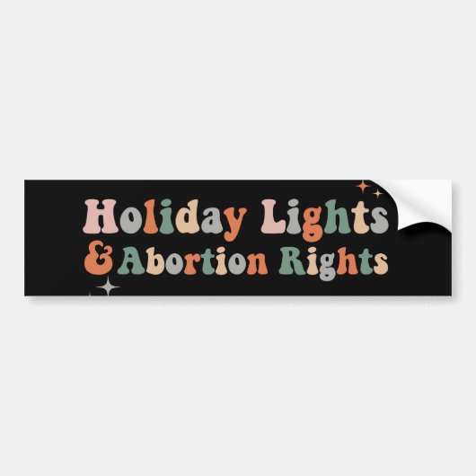 Vakantiegrenzen en abortusrechten Pro-Choice Bumpersticker (Voorkant)
