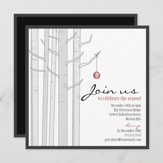 Vakantiegroei en uitnodiging tot invitering in Red (Voorkant / Achterkant)