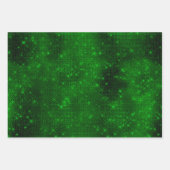 Vakantiegroen: Faux Foil 3 Pack Inpakpapier Vel (Voorkant 2)