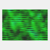 Vakantiegroen: Faux Foil 3 Pack Inpakpapier Vel (Voorkant)