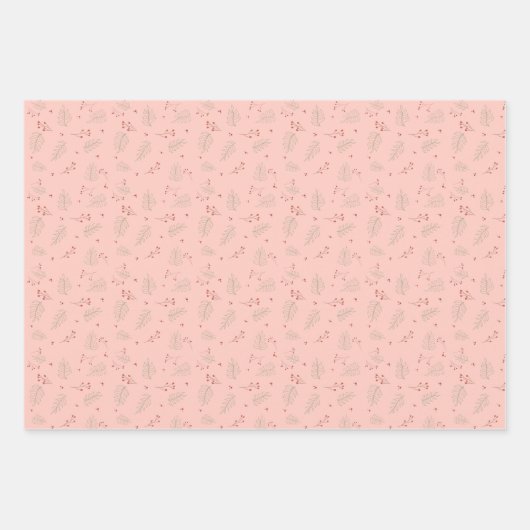 vakantiegroen inpakpapier vel (Voorkant 3)