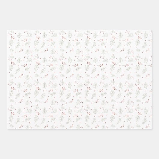 vakantiegroen inpakpapier vel (Voorkant)