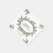 Vakantiegroen kerstfeest servet (Hoek)