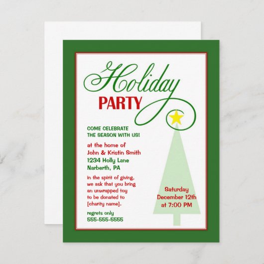 Vakantiegroep - Aangepaste oorzaak Kaart (Voorkant / Achterkant)