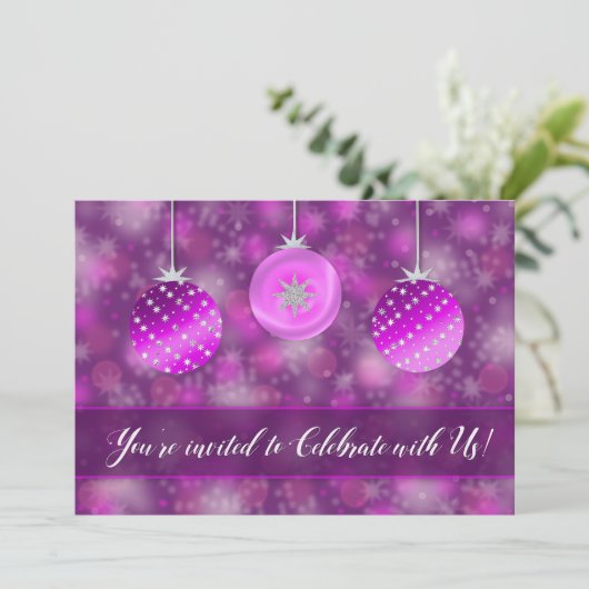 Vakantiegroep - Paarse Ornamenten Kaart (Staand voorkant)