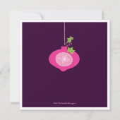 Vakantiegroep Retro Roze Ornament Kaart (Achterkant)