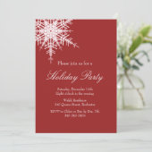 Vakantiegroep Snowy Red Uitnodiging (Staand voorkant)