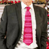 Vakantiegroet in roze stropdas