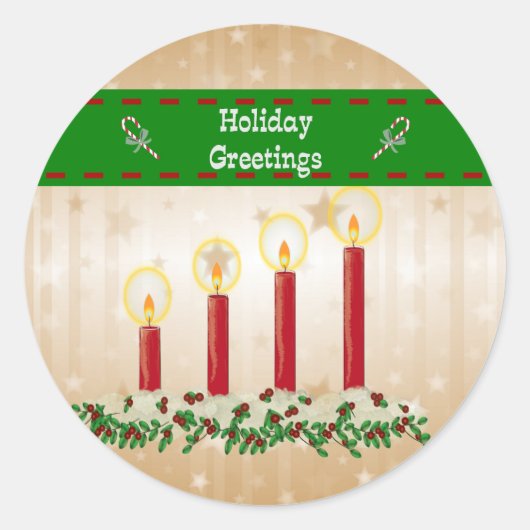 Vakantiegroet Ronde Sticker (Voorkant)