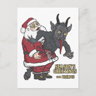 Vakantiegroet uit Krampus (en Kerstman) Feestdagenkaart