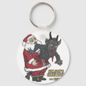 Vakantiegroet uit Krampus (en Kerstman) Sleutelhanger (Voorkant)
