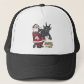 Vakantiegroet uit Krampus (en Kerstman) Trucker Pet (Voorkant)