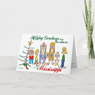 Vakantiegroet uit Mississippi Feestdagen Kaart