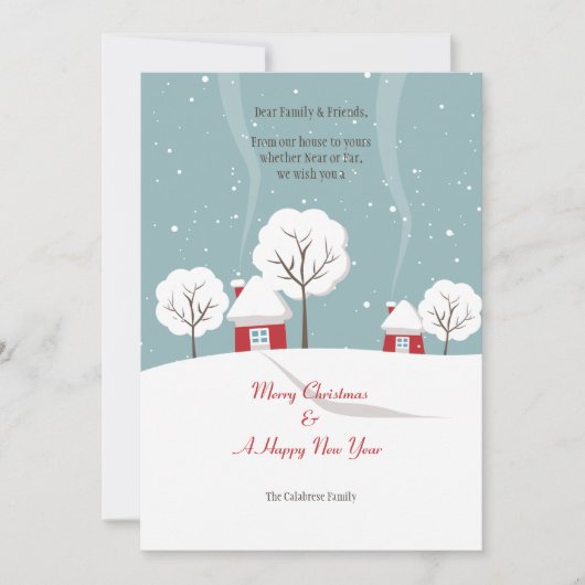 Vakantiegroet van ons Huis naar uw kaart (Voorkant)