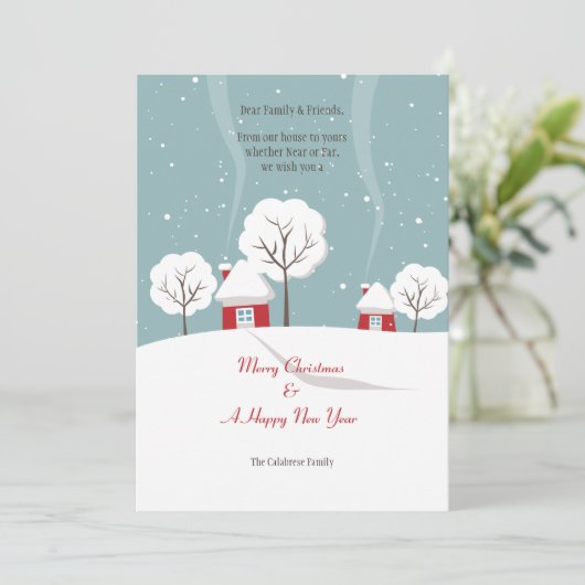 Vakantiegroet van ons Huis naar uw kaart (Staand voorkant)