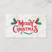 Vakantiegroet | Vrolijk kerstbericht Visitekaartje (Voorkant)