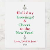 Vakantiegroet Wijnflesetiket Wijn Etiket (Enkel label)