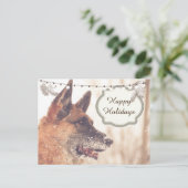 Vakantiegroeten Duitse Herdershond Ansichtkaart Feestdagenkaart (Staand voorkant)