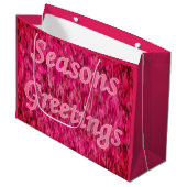 Vakantiegroeten in roze groot cadeauzakje (Voorkant Gekanteld)