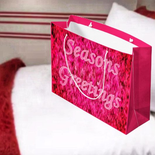 Vakantiegroeten in roze groot cadeauzakje
