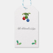 Vakantiegrootte en holly Custom Cft Labels Cadeaulabel (Achterkant)
