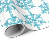 Vakantiegrootte papieren sneeuwvlokken cadeaupapier (Rol Hoek)