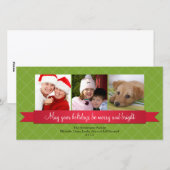 Vakantiegrootte roosterroosterroosterrooster feestdagenkaart (Voorkant / Achterkant)