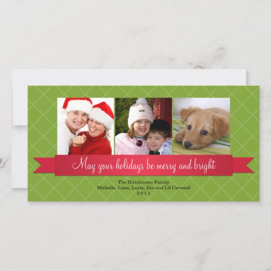 Vakantiegrootte roosterroosterroosterrooster feestdagenkaart (Voorkant)