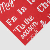 Vakantiegroottes | Kerstwoorden rood Tissuepapier (Detail)