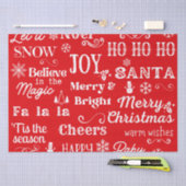 Vakantiegroottes | Kerstwoorden rood Tissuepapier (Craft)