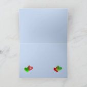 Vakantiehart en wervelkolom feestdagen kaart (Binnen)