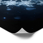 Vakantiehart van sneeuwvlokken poster (Hoek)