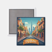 🧲 Vakantieherinnering aan Dubai 🌇 Magneet (Voorkant / Achterkant)