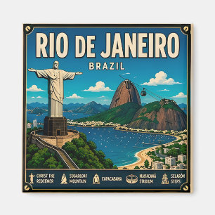 🌎 Vakantieherinnering aan Rio De Janeiro voor rei Magneet
