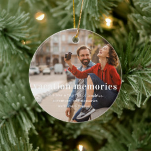 Vakantieherinnering Sentimenteel foto-aandenken Keramisch Ornament