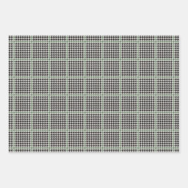 Vakantiehondstooth zwarte groene vakantieverpakkin inpakpapier vel