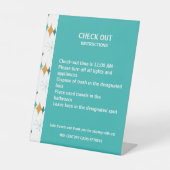 Vakantiehuis Bekijk info Retro Starburst Reclamebord Met Voetstuk (Voorkant)