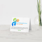 Vakantiehuis cleaner huishoudster dank u bedankkaart (Voorkant)