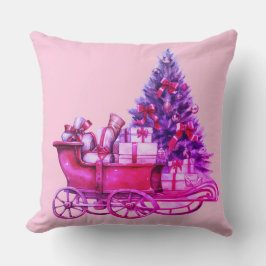 Vakantiehuis Decor. Roze Kerstslee. Roze Kussen