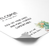 Vakantiehuis Huis Welkomstbord Poster (Hoek)