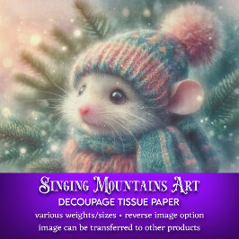 Vakantiehuis in Cozy Winter Pet Decoupage Tissuepapier