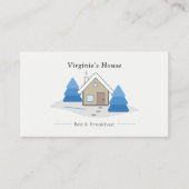 Vakantiehuis in de winter, Bed & Breakfast Visitekaartje (Voorkant)