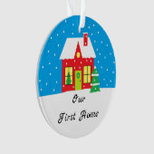 "Vakantiehuis" Kerstornament Ornament (voorkant)